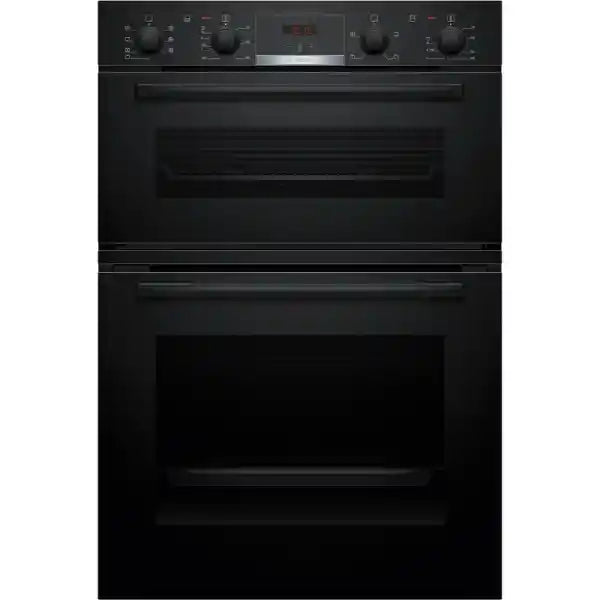 Bosch Series 4, Built-in Double Oven with EcoClean Direct | Black | MBA533BB3B