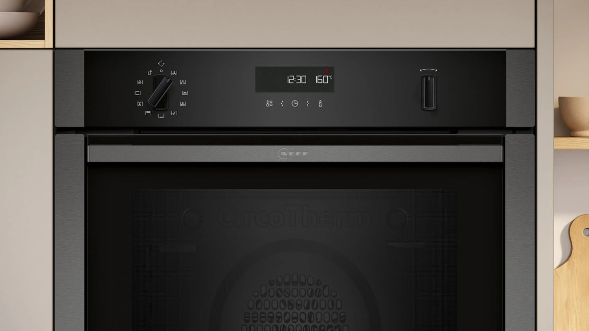 NEFF N50 B6ACH7AG7B Slide&Hide pyrolytic single oven in Graphite-Grey