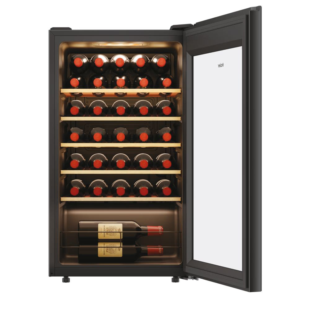 Haier Wine Bank 50 Series 3 34-Bottle Wine Cooler - Black | HWS34GGH1K — product image 2