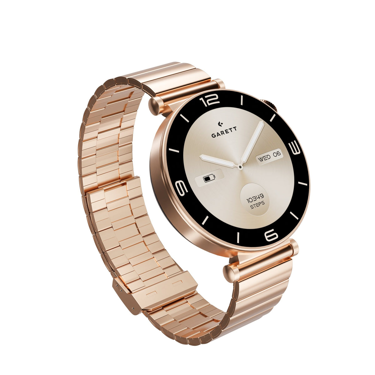 Garett Rose AMOLED Smartwatch - Rose Gold Steel | ROSE GOLD STEEL — product image 2