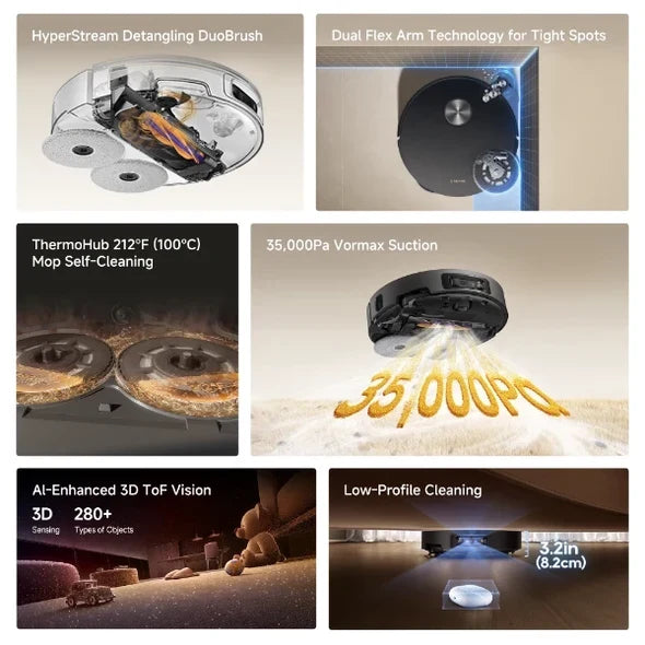 Dreame L60 Ultra Robot Vacuum and Mop - Black | RLL37CEO_BLK — product image 2
