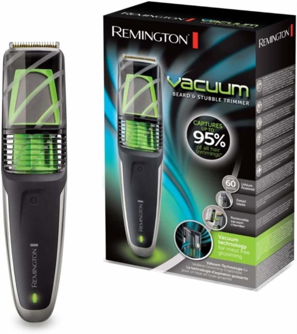Remington Vacuum Beard & Stubble Trimmer - Black | MB6850