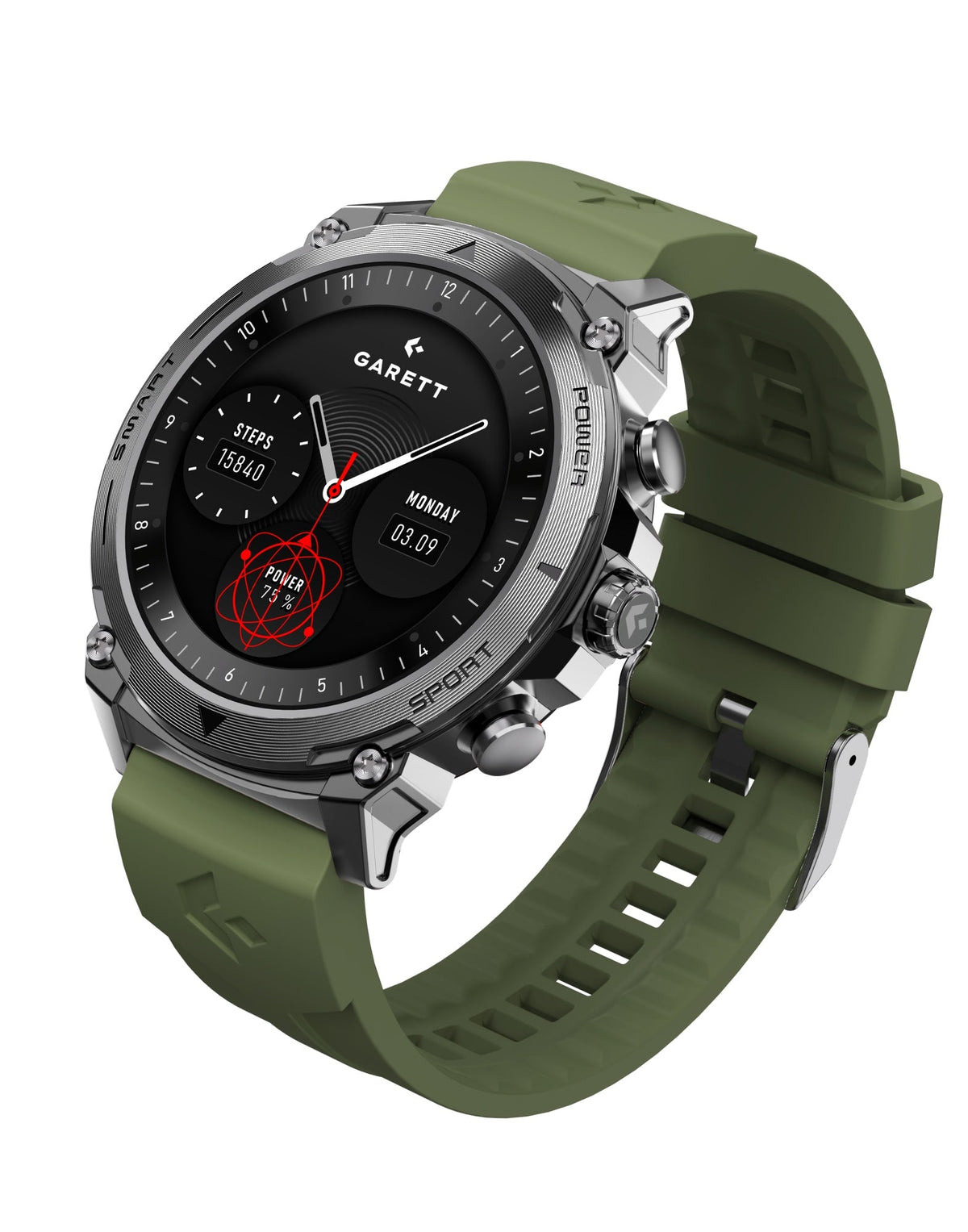 Garett Atom AMOLED Smartwatch - Silver Steel | ATOM SILVER STEEL — product image 5