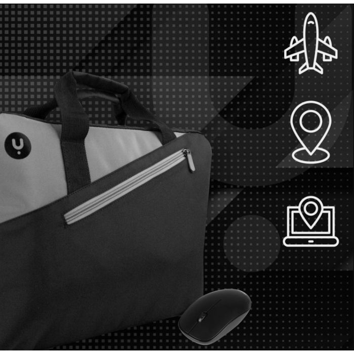 NGS 15.6" Laptop Bag & Wireless Mouse Master Kit - Black & Grey | 617962