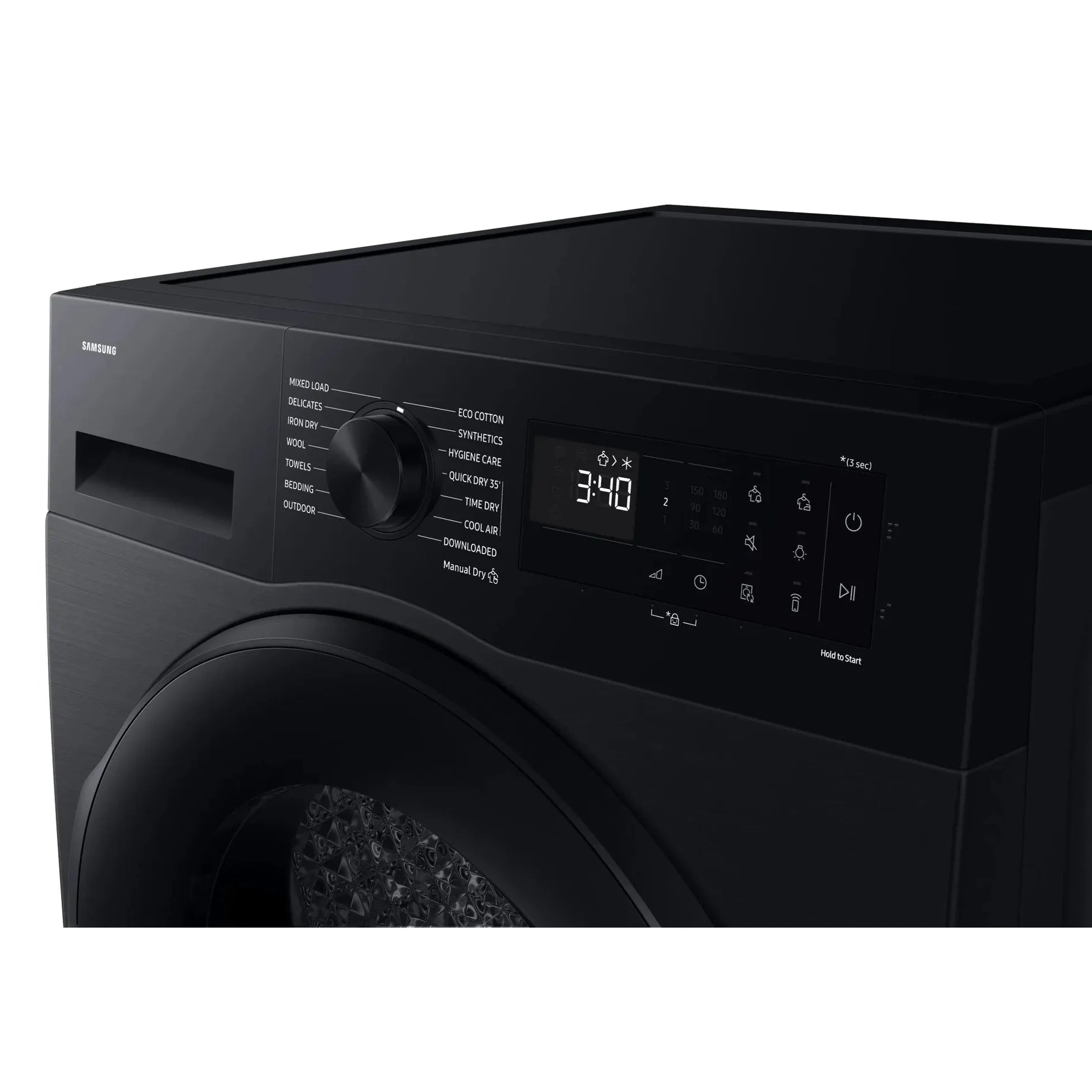 Samsung Series 5 AI Energy 9kg Heat Pump Tumble Dryer Black| DV90DG52A0ABEU Samsung Tumble Dryer Euronics Ireland