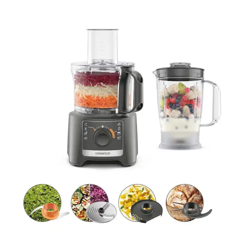 Kenwood Multipro Compact 800W Food Processor & Blender - Slate Grey | FDP31.170GY