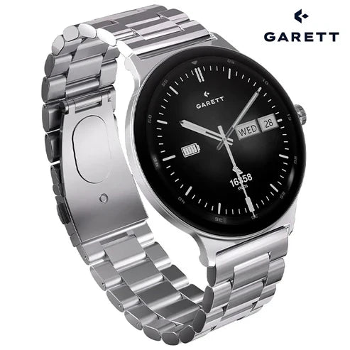 Garett Quantum AMOLED Smartwatch - Silver Steel | QUANTUM SILVER STEEL — product image 2