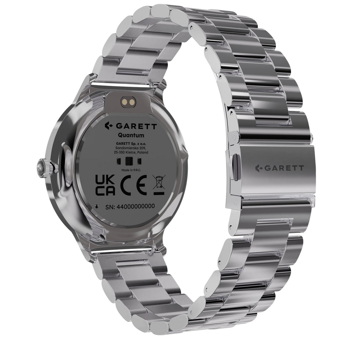 Garett Quantum AMOLED Smartwatch - Silver Steel | QUANTUM SILVER STEEL — product image 5