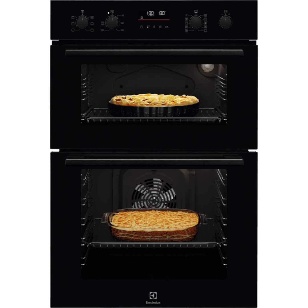 Electrolux Surround Cook Built In Double Oven Black | EDFDC46K Electrolux