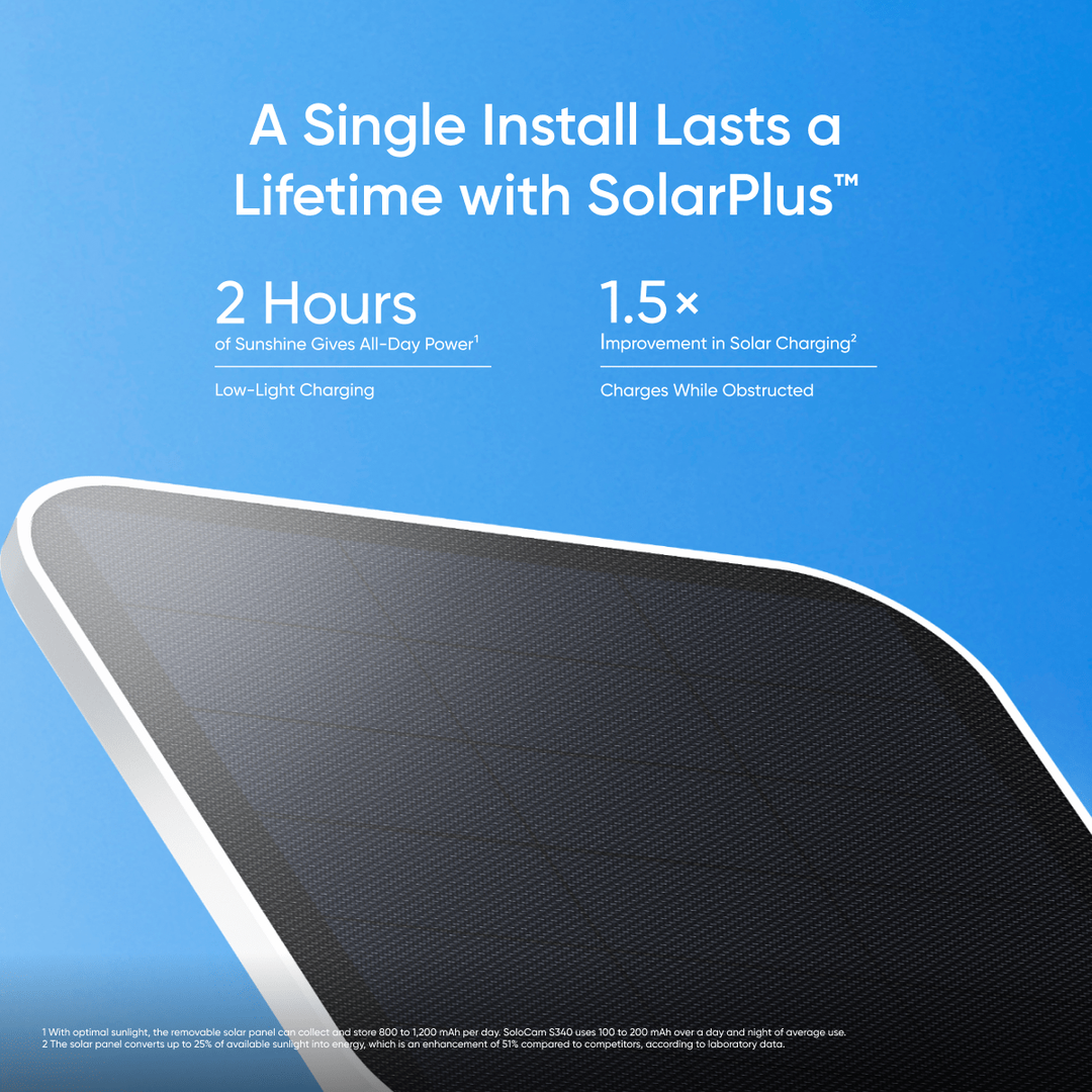 Eufy Solocam S340 2K Pan, Tilt & Zoom with Solar Panel | T81703W1 Eufy Smart Camera Euronics Ireland