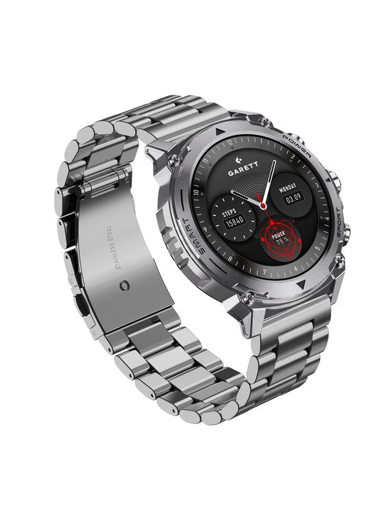 Garett Atom AMOLED Smartwatch - Silver Steel | ATOM SILVER STEEL — product image