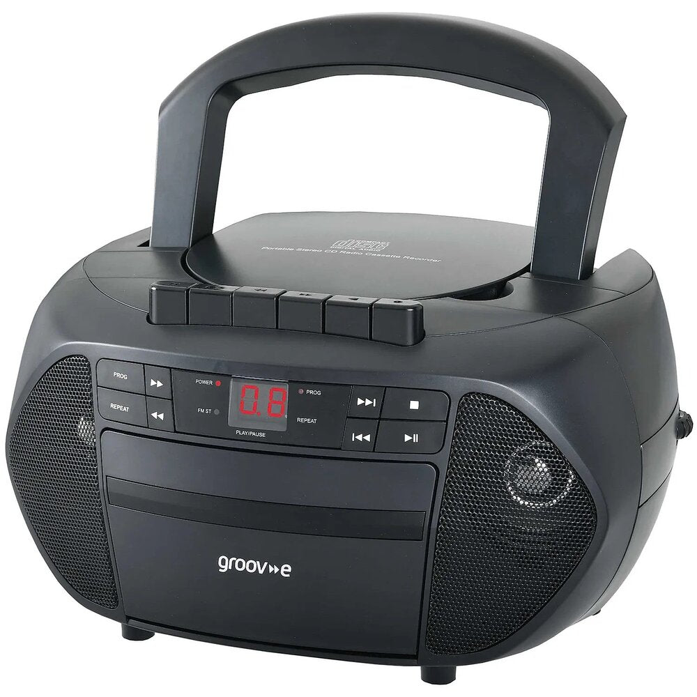 Groov-e Portable CD/Cassette Boombox - Black | 295161