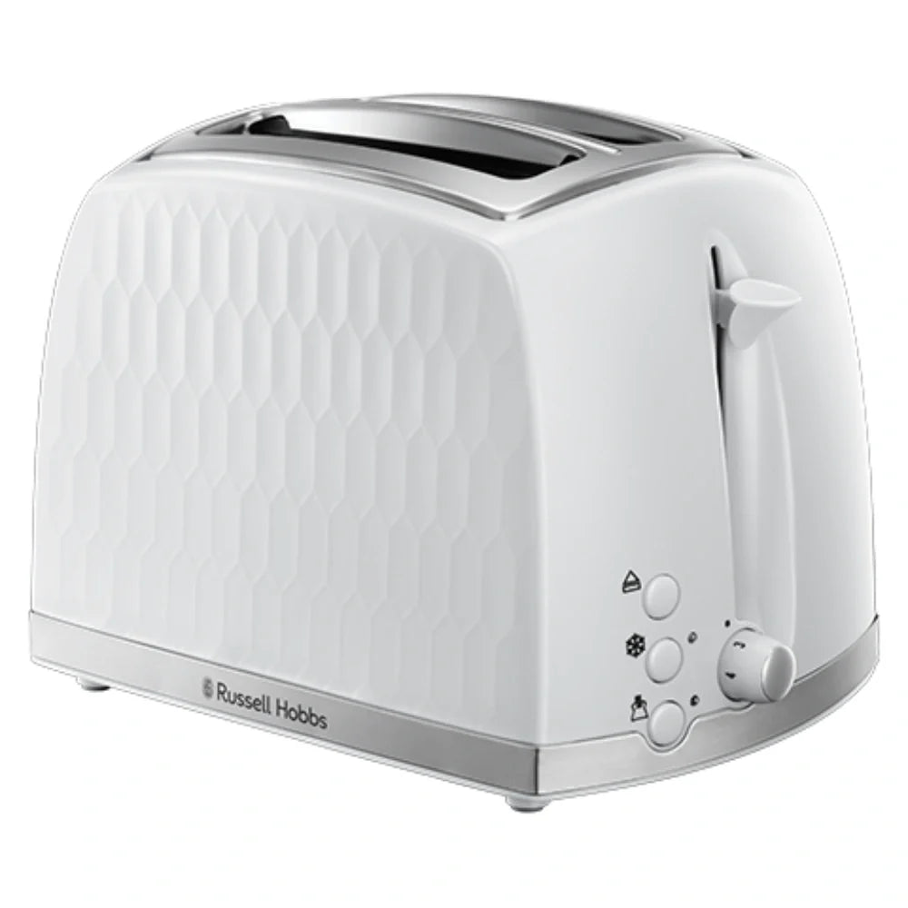 Russell Hobbs Honeycomb 2 Slice Toaster - White | 26060/RH | 26060