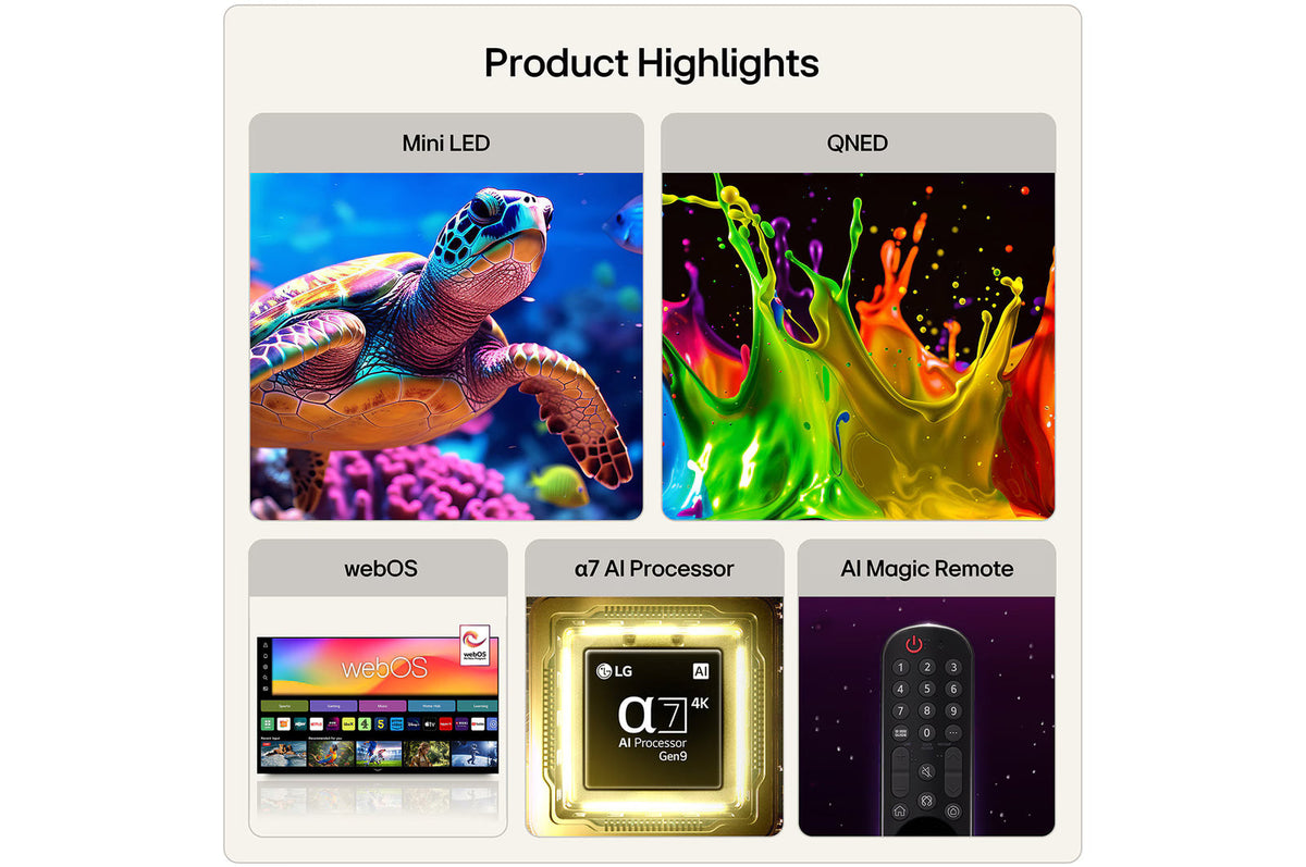 LG QNED72 65-inch 4K Mini LED Smart TV | 65QNED72B6B.AEI — product image 4