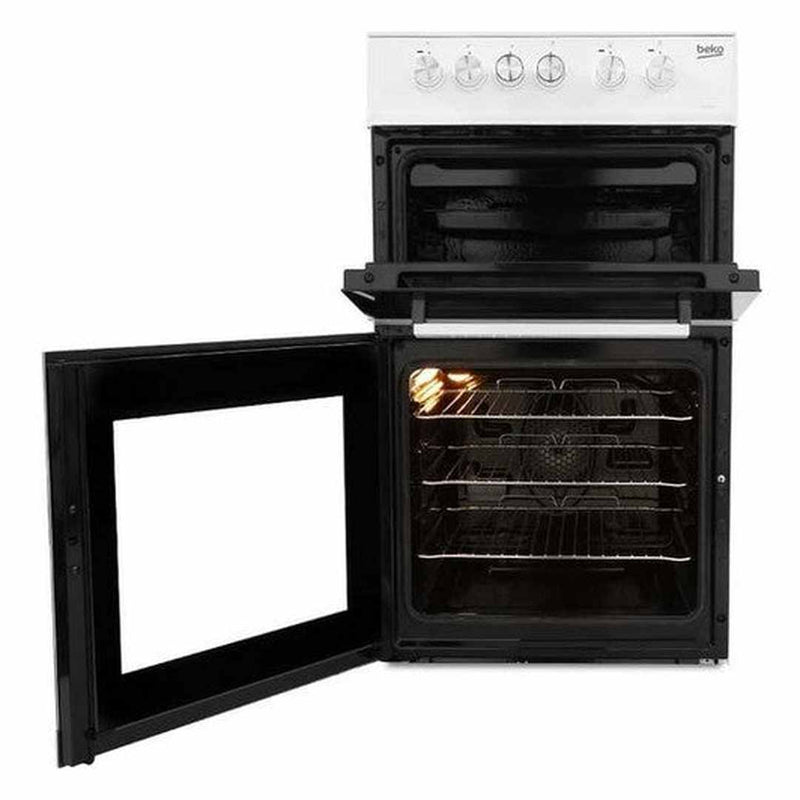 Beko 50cm Double Oven Electric Cooker | KDVC563AW Beko Euronics.ie