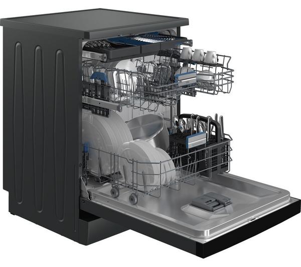 Beko PowerIntense 15-Place Freestanding Dishwasher - Anthracite | BDFN36540PA — product image 2