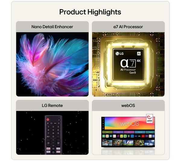LG NANO NU85 50" 4K UHD AI Smart TV | 50NU850B6LA.AEI