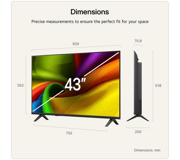 LG NANO NU85 43" 4K UHD AI Smart TV | 43NU850B6LA