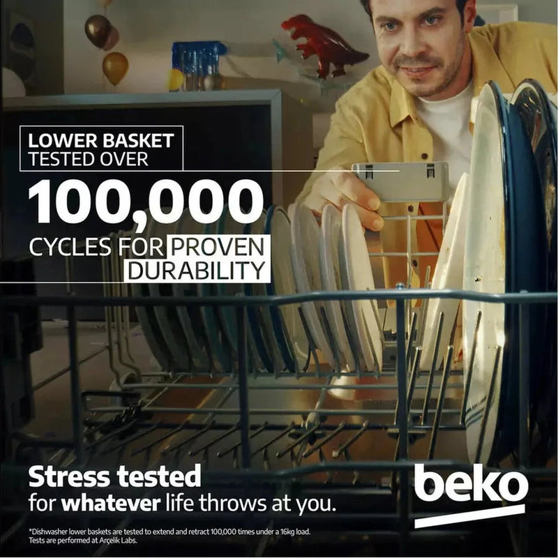 Beko 60cm Freestanding Black Dishwasher | DVN04320B Beko Euronics.ie