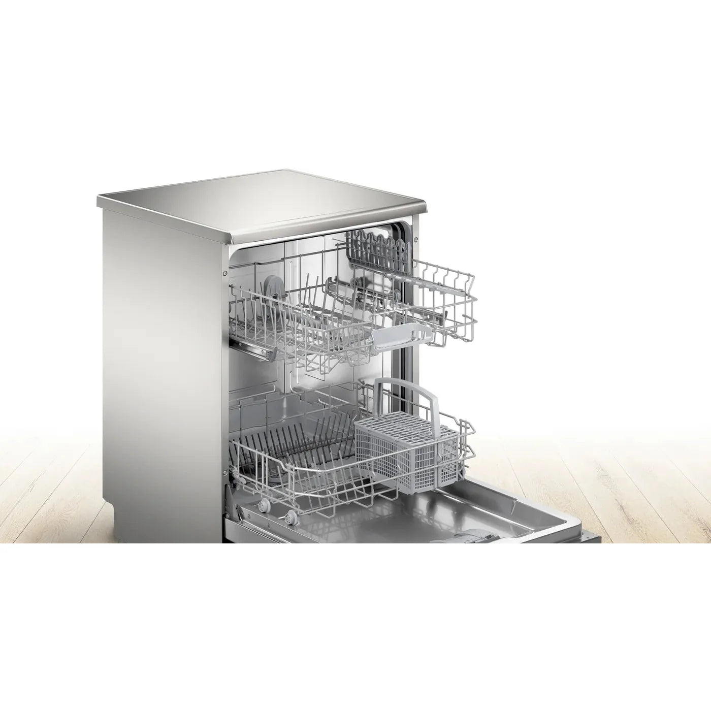 Bosch Series 2 free-standing dishwasher 60 cm Brushed steel anti-fingerprint | SMS26AI08G Bosch Dishwasher Euronics Ireland