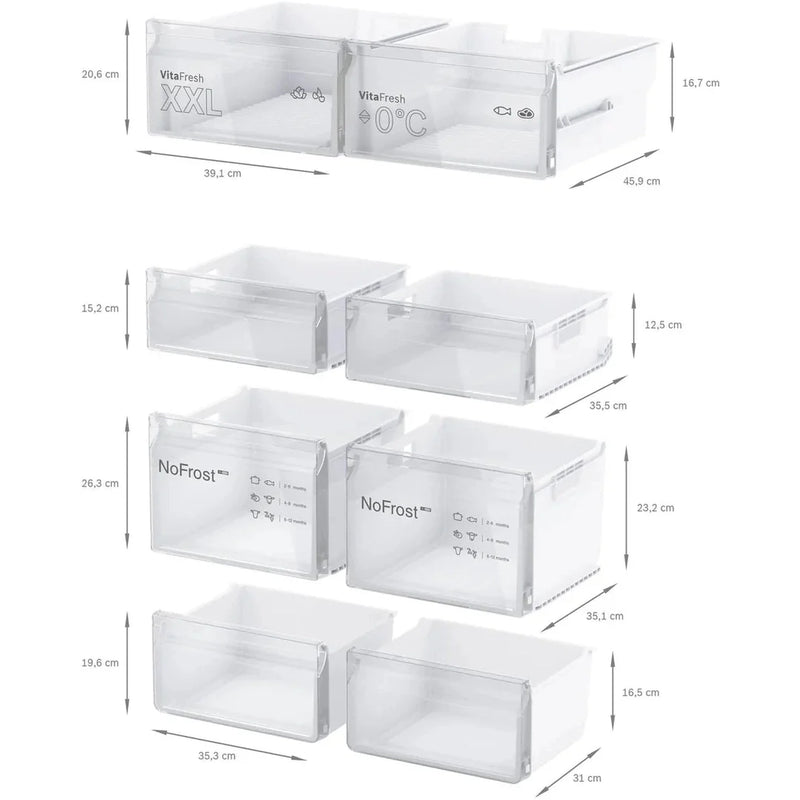 Bosch XXL 4 Door Fridge Freezer | KFN96VPEAG Bosch American Fridge Freezer Euronics Ireland