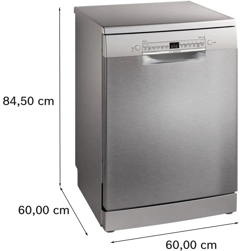 Bosch Series 2 free-standing dishwasher 60 cm Brushed steel anti-fingerprint | SMS2HVI67G Bosch Dishwasher Euronics Ireland