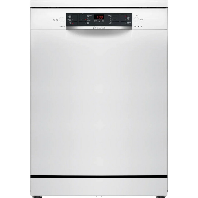 Bosch Series 2 free-standing dishwasher 60 cm White | SMS26AW08G Bosch Dishwasher Euronics Ireland