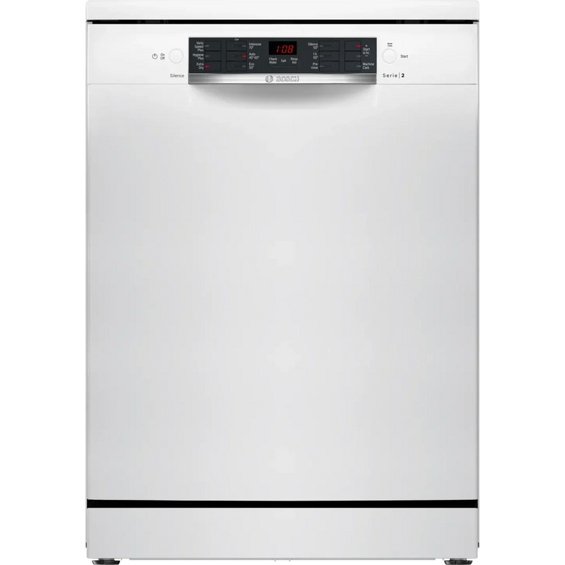 Bosch Series 2 free-standing dishwasher 60 cm White | SMS26AW08G Bosch Euronics.ie