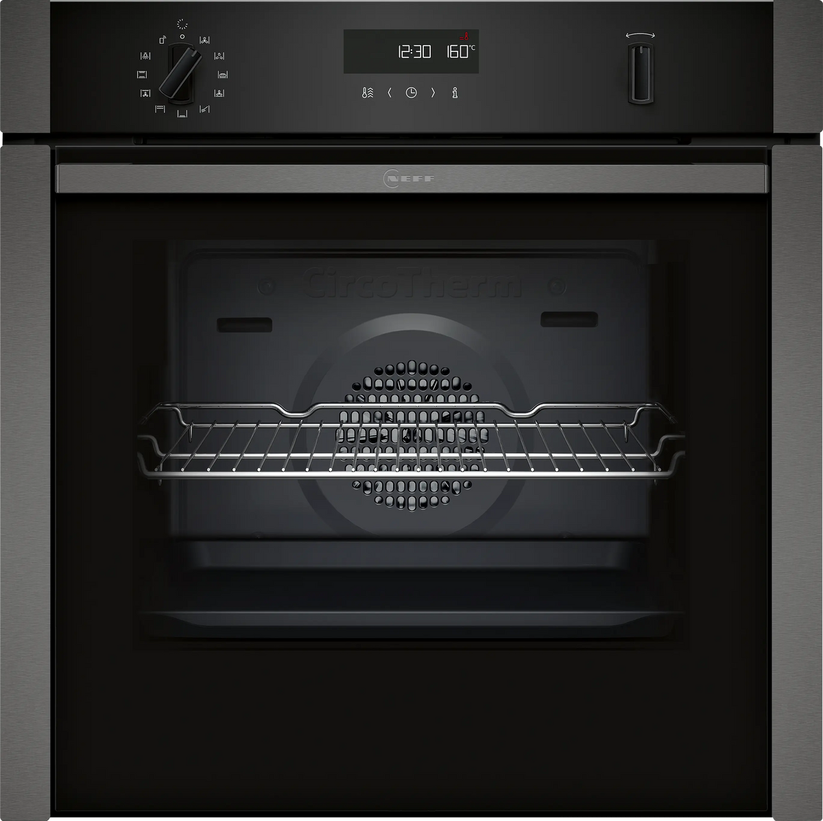 NEFF N50 B6ACH7AG7B Slide&Hide pyrolytic single oven in Graphite-Grey