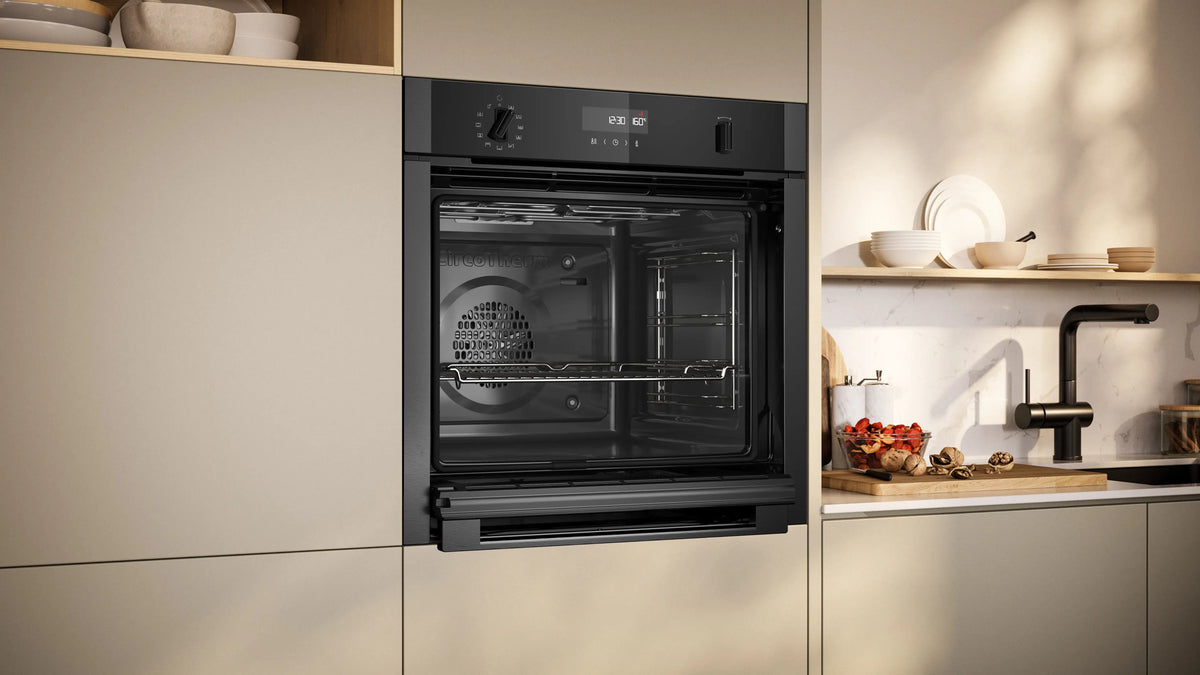 NEFF N50 B6ACH7AG7B Slide&Hide pyrolytic single oven in Graphite-Grey