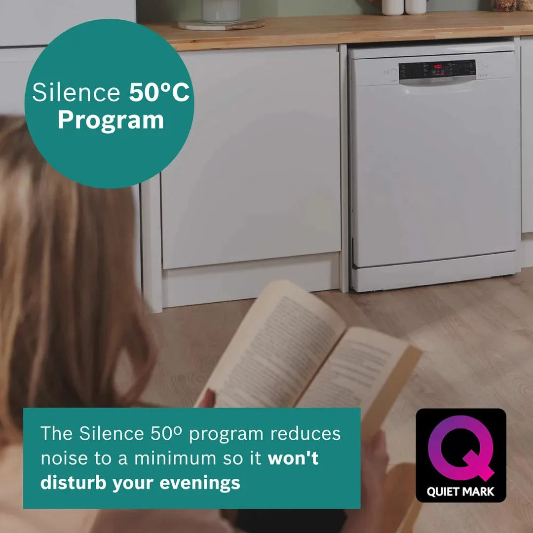 Bosch Series 2 free-standing dishwasher 60 cm White | SMS2HVW67G Bosch Dishwasher Euronics Ireland