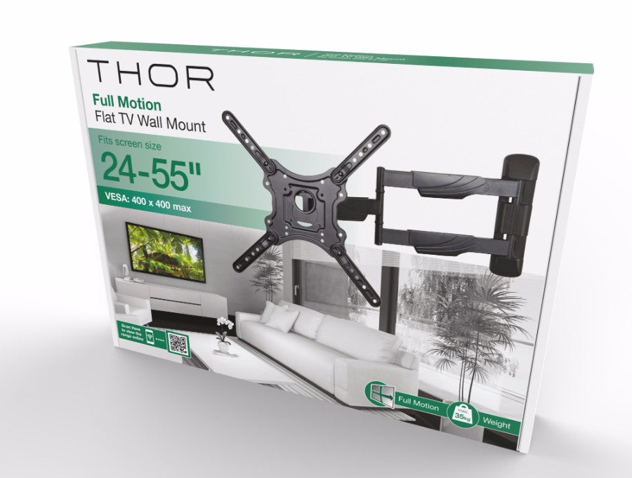 Thor Full Motion Dual Arm TV Wall Bracket 24”–55” | 28088T