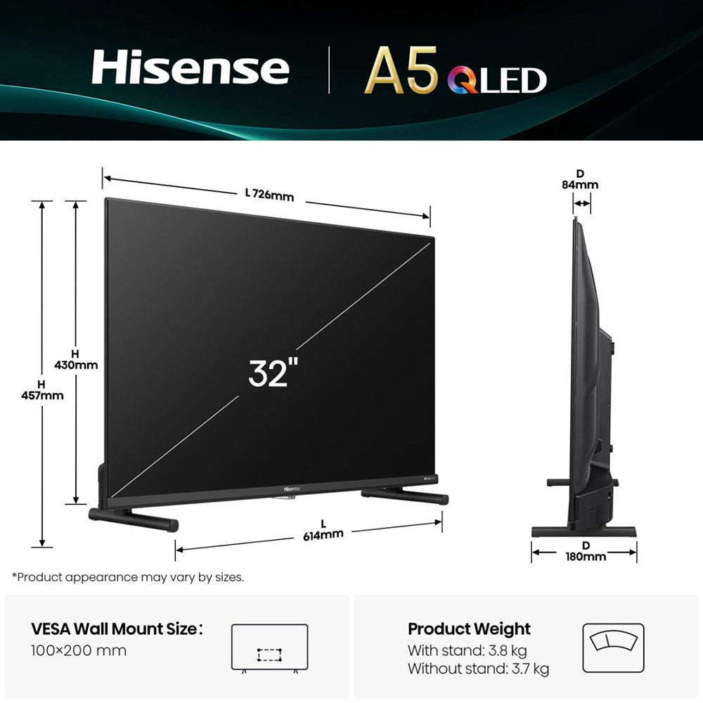Hisense A59Q 32-inch Full HD QLED Smart TV - Black | 32A59Q — product image 6