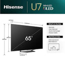 Hisense U7N 65" 4K UHD Mini-LED Smart TV | 65U71NQ Hisense TV Euronics Ireland