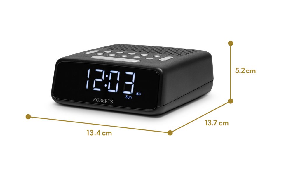 Roberts Ortus FM Dual Alarm FM Clock Radio in Black