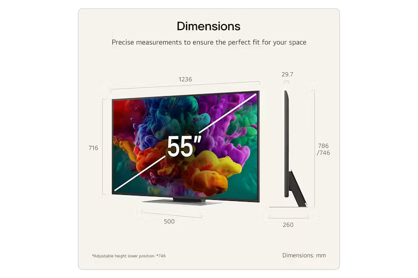 LG QNED evo QNED86 55-inch 4K Mini LED Smart TV | 55QNED86B6B.AEI — product image 2