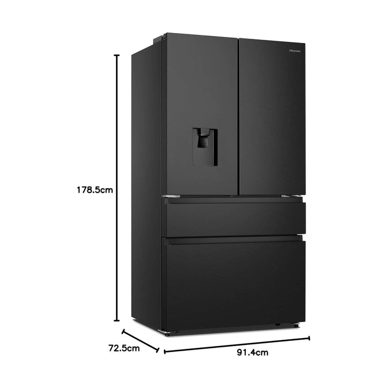 Hisense PureFlat Fridge Freezer - Black Stainless Steel | RF749N4SWFE Hisense Euronics.ie