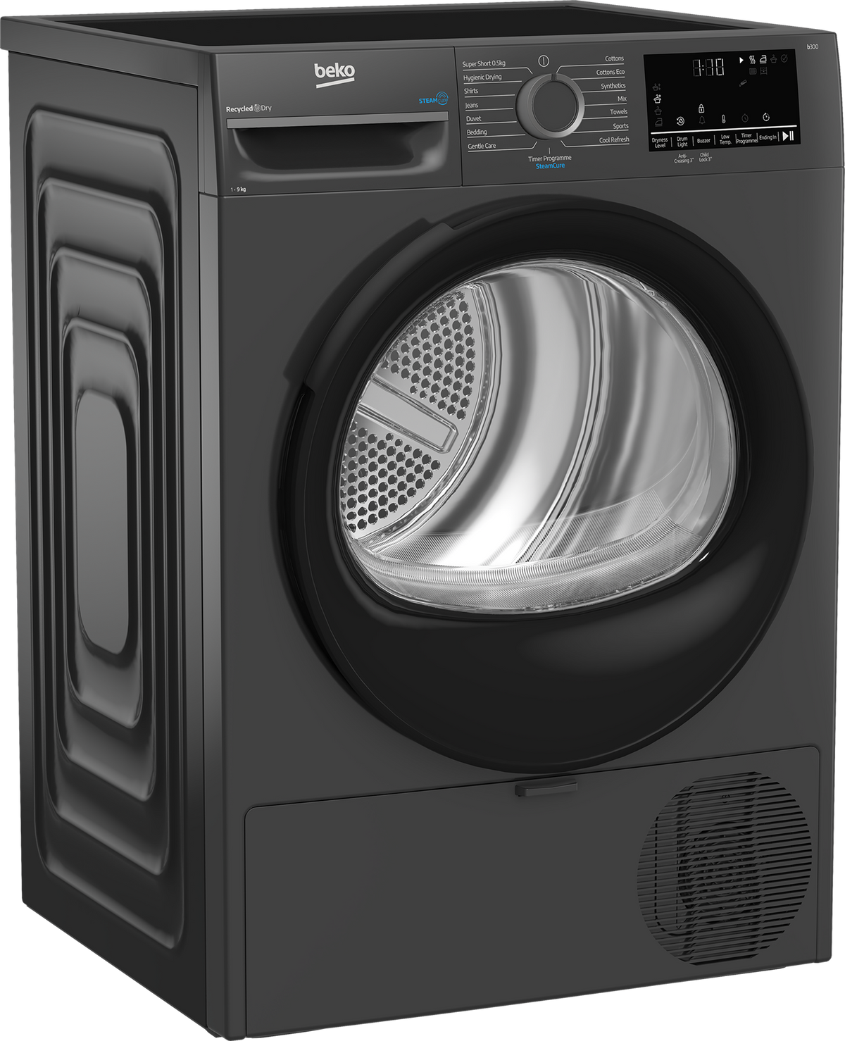 Beko SteamCure 9kg Heat Pump Tumble Dryer - Anthracite | BM3T3933NA — product image 3
