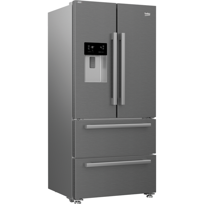 Beko Freestanding American Style Fridge Freezer with HarvestFresh™ Stainless Steel | GNE460520DVPX Beko American Fridge Freezer Euronics Ireland