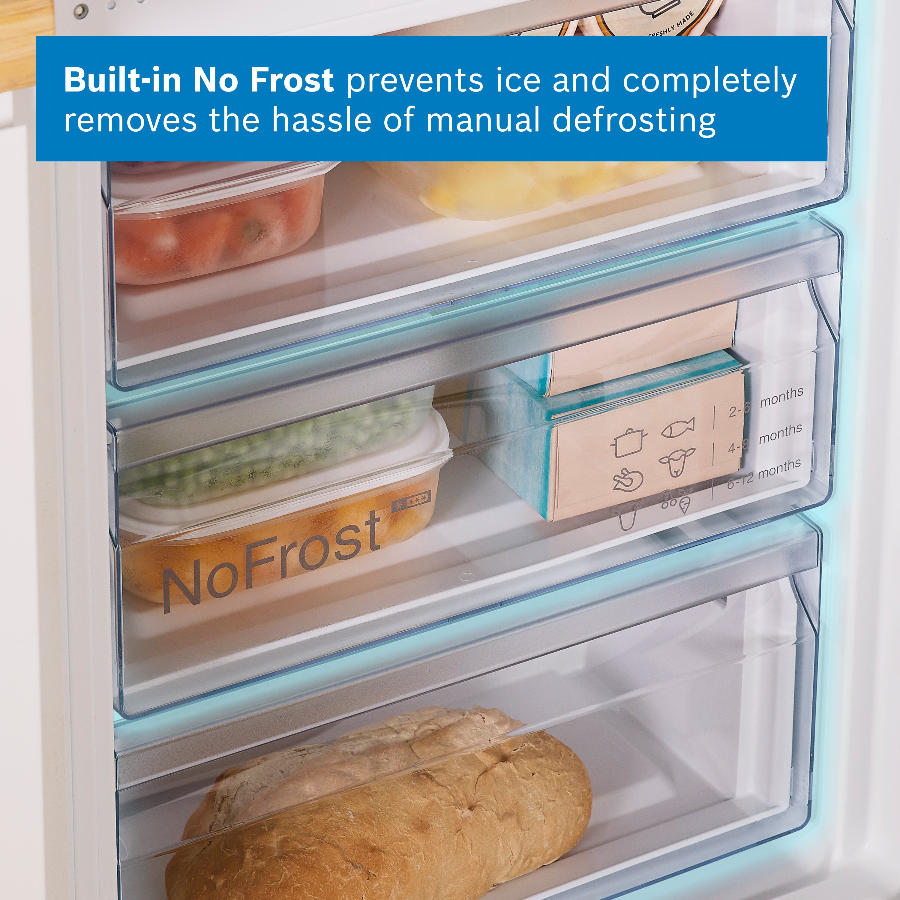 Bosch Series 2 260L Built-In Fridge Freezer | KIN86NSE0G