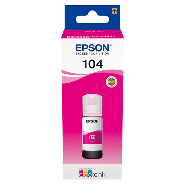 Epson 104 Ink Bottle for EcoTank Magenta | C13T00P340