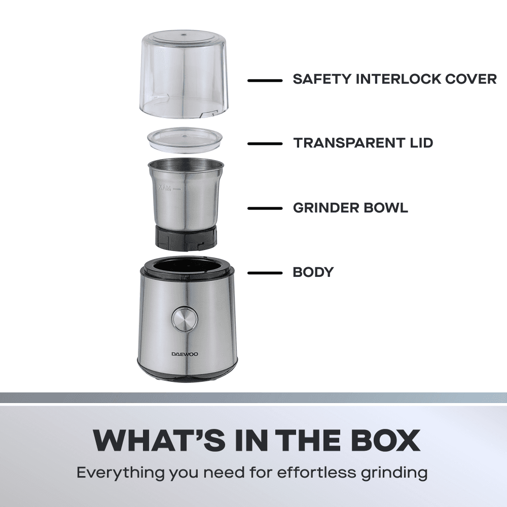 Daewoo Wet & Dry Coffee and Spice Grinder - Stainless Steel | 970128 — product image 6