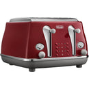 DeLonghi Icona Capitals 4 Slice Toaster | CTOC4003.R DeLonghi Euronics.ie