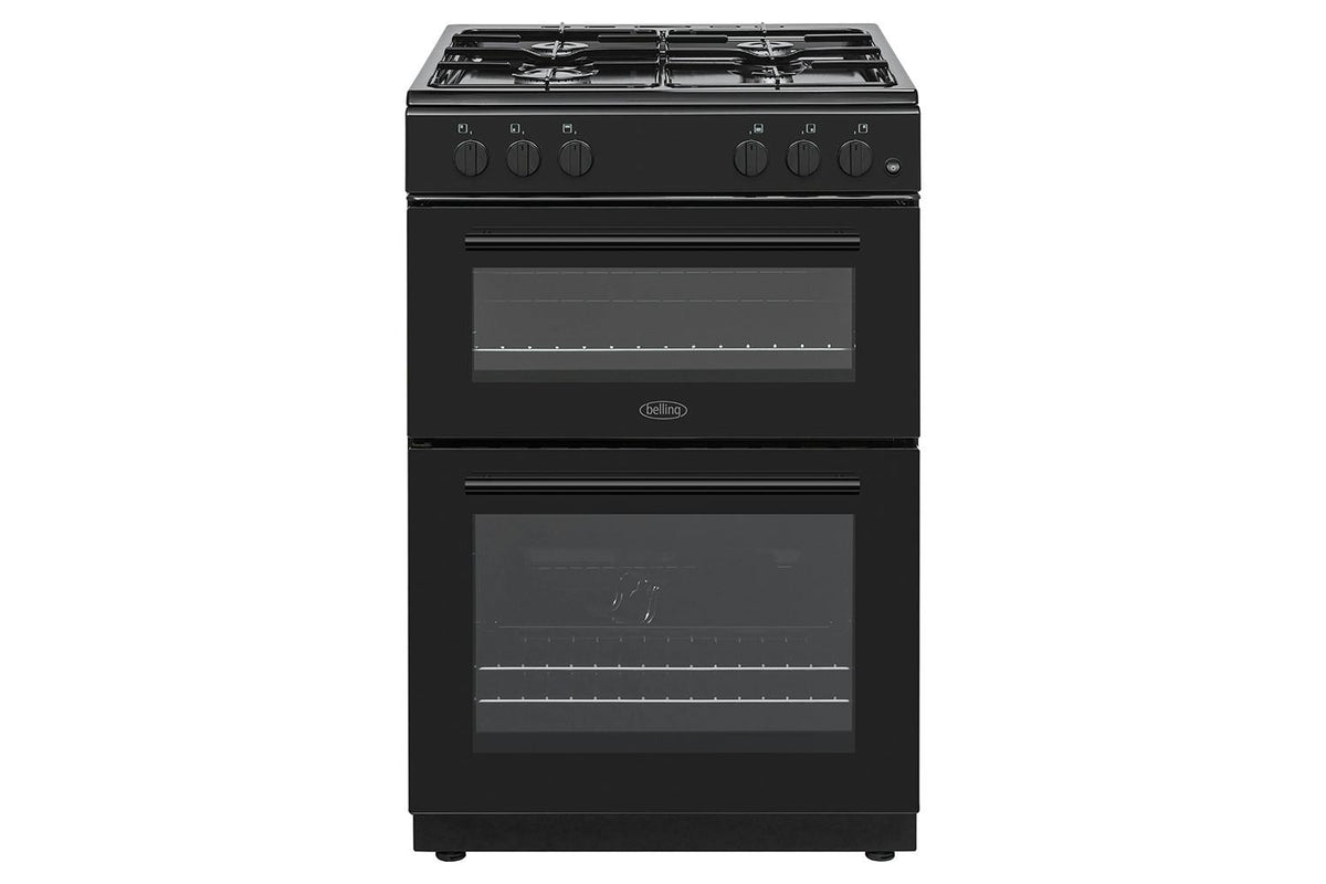 Belling 60cm LPG Double Oven Gas Cooker Black | BFSG61TCBKLPG