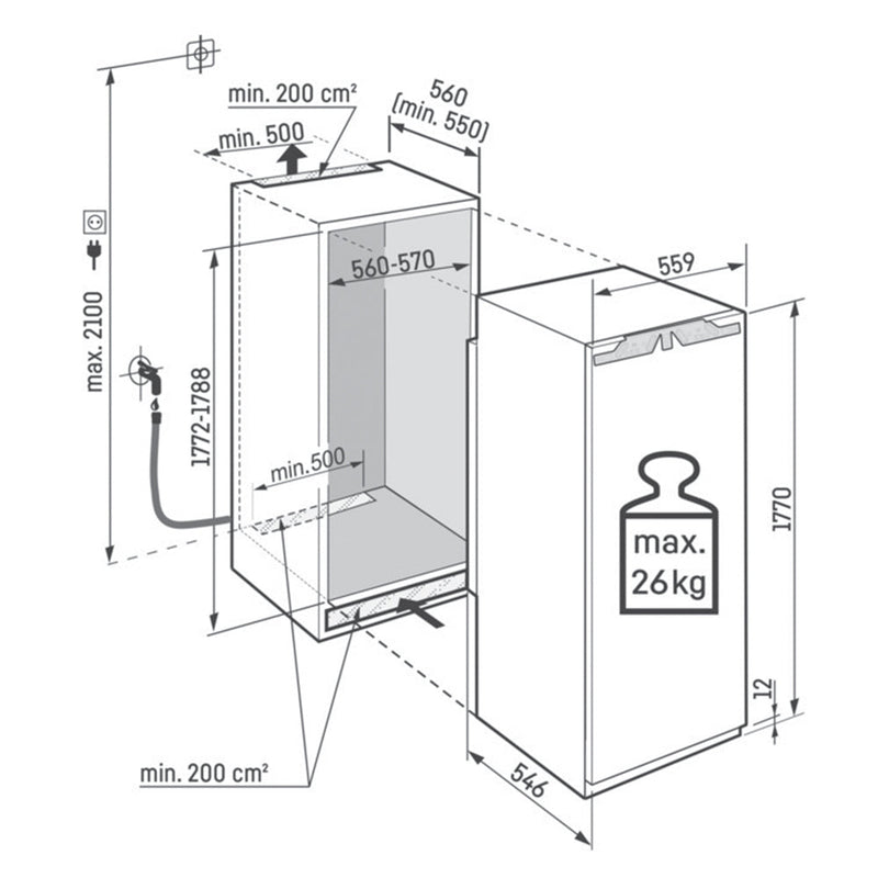 Liebherr IRBci 5180 Peak BioFresh 296 L Integrated Larder Fridge | Fully Built‑In