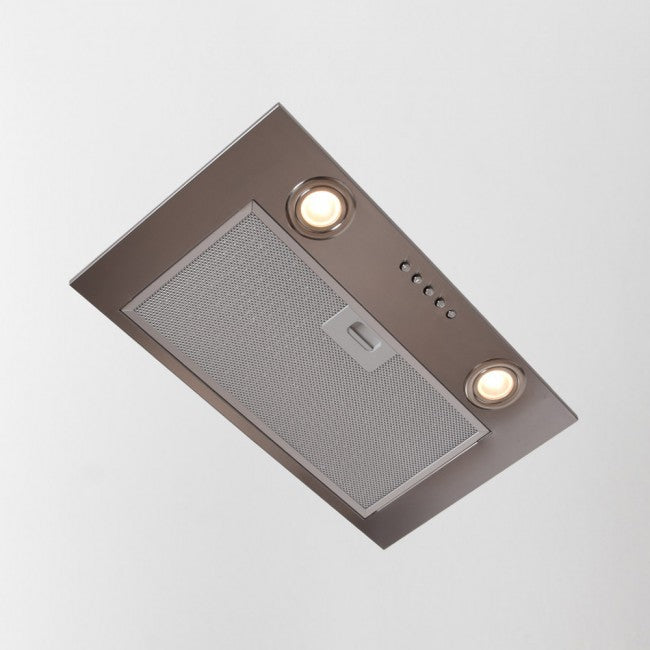 LUXAIR 52cm Canopy Hood in Stainless Steel with 2 x LED Spot Lights and Push Button Controls | LA-52-CAN-SS-PLUS