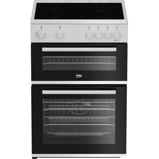 Beko 60cm Twin-Cavity Electric Cooker - White | FTC6701W