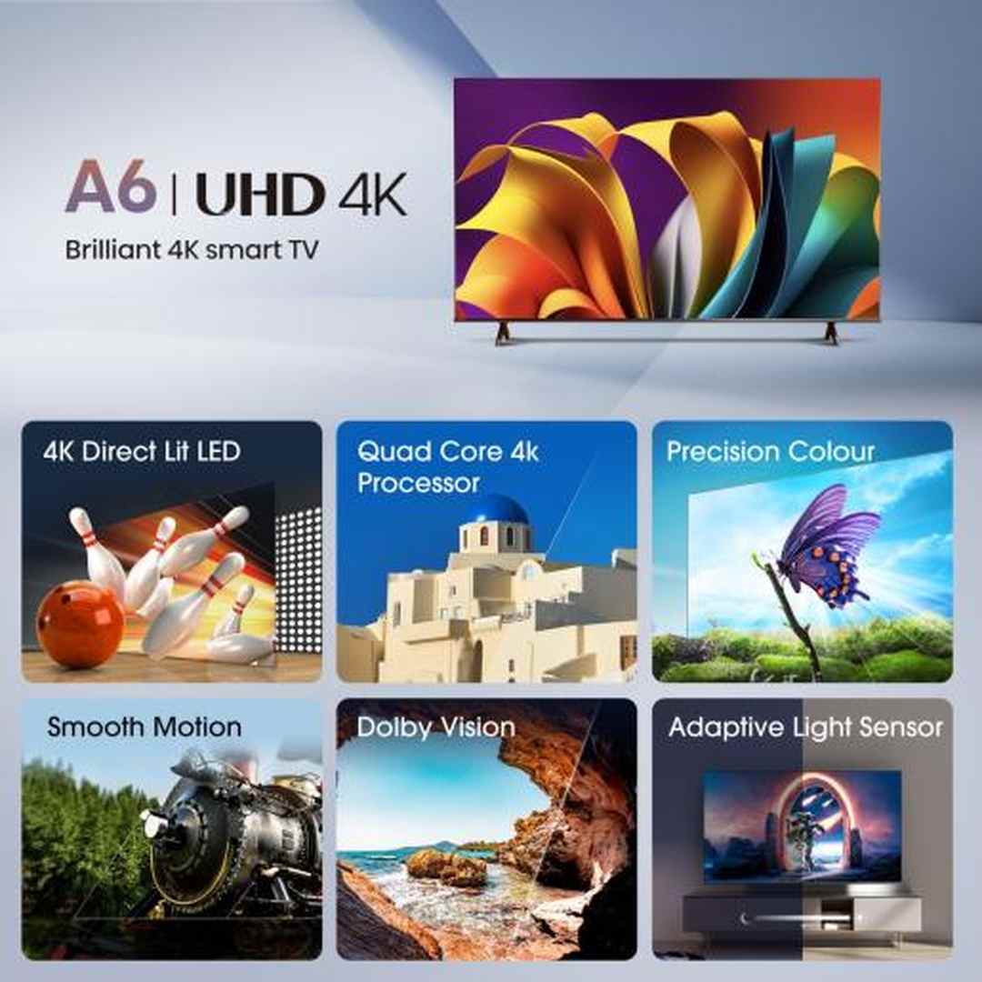 Hisense A6N 50" 4K UHD Smart TV | 50A61N Hisense TV Euronics Ireland