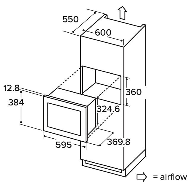 Matrix 28L Built-In Microwave with Grill - Stainless Steel | MXM28SS — product image 2