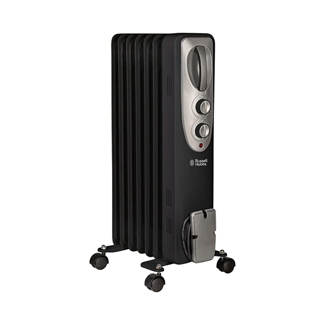 Russell Hobbs 7 Fin Oil Filled Radiator | 1.5KW | Black | RHOFR5001B